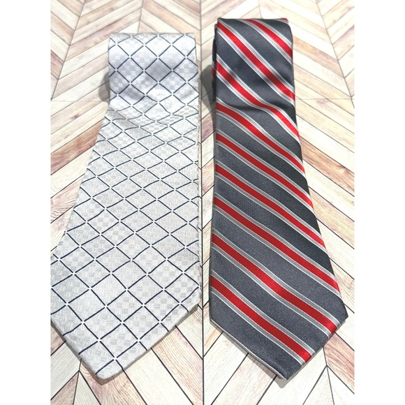 Jones New York, Croft & Barrow Other - Lot Mens Neck Ties Neckties Jones NY Croft & Barrow Red Blue